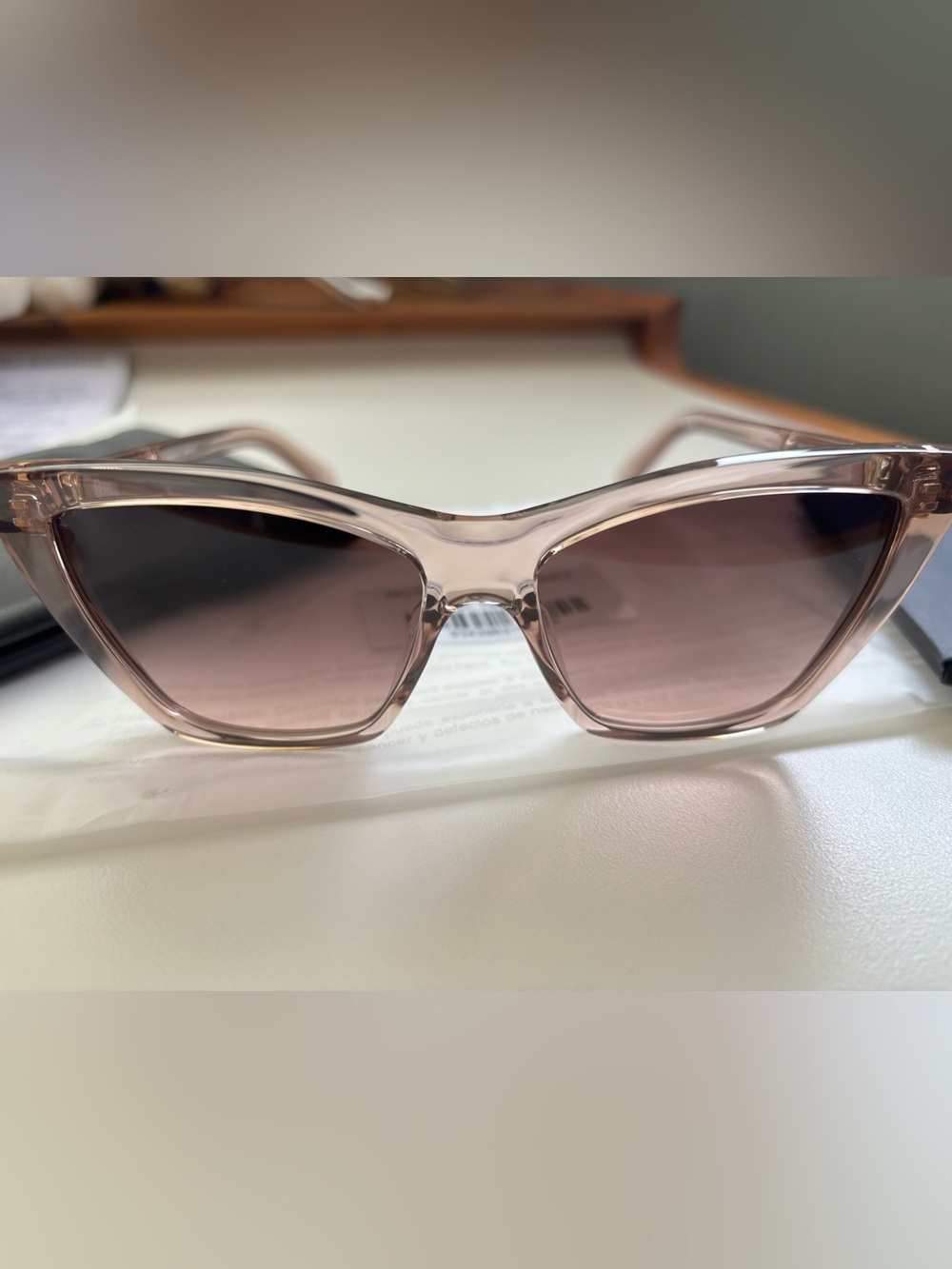 Quay Australia “Set In Stone” - Doe/Brown Rose —Cat-Eye Sunglasses NEW